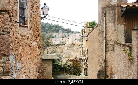 Blick auf Mura, Bages Region, Provinz Barcelona, Katalonien, Spanien, Europa Stockfoto