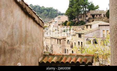 Blick auf Mura, Bages Region, Provinz Barcelona, Katalonien, Spanien, Europa Stockfoto