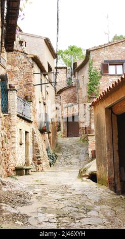 Blick auf Mura, Bages Region, Provinz Barcelona, Katalonien, Spanien, Europa Stockfoto
