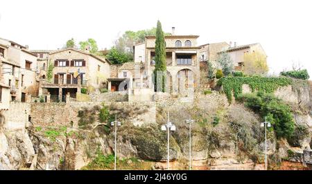 Blick auf Mura, Bages Region, Provinz Barcelona, Katalonien, Spanien, Europa Stockfoto