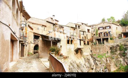 Blick auf Mura, Bages Region, Provinz Barcelona, Katalonien, Spanien, Europa Stockfoto