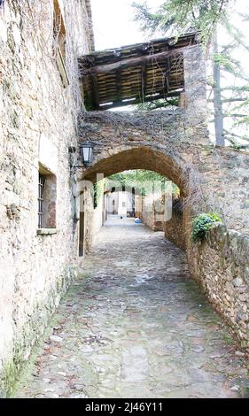 Blick auf Mura, Bages Region, Provinz Barcelona, Katalonien, Spanien, Europa Stockfoto