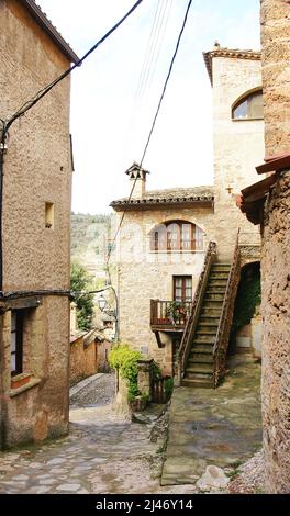 Blick auf Mura, Bages Region, Provinz Barcelona, Katalonien, Spanien, Europa Stockfoto