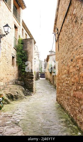 Blick auf Mura, Bages Region, Provinz Barcelona, Katalonien, Spanien, Europa Stockfoto
