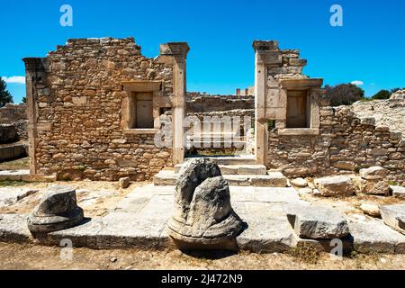 Die Palaestra am Heiligtum von Apollo Hylates römische Stätte, Episkopi, Republik Zypern. Stockfoto