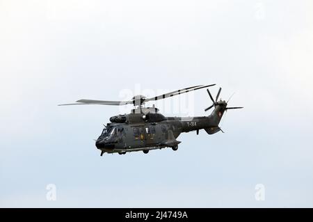 Schweizer Luftwaffe 'Super Puma'. Stockfoto