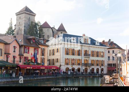 Annecy. FRANKREICH. Alte Gebäude des historischen Teils der Stadt Stockfoto