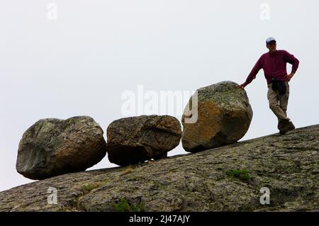 Erratics, Titcomb Basin, Wind River Range, Wyoming Stockfoto