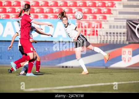 ARANDJELOVAC, SERBIEN - 02. APRIL: Während des Halbfinalmatches der EHF-Frauen im Europacup zwischen ZRK Bekament Bukovicka Banja und Costa del Sol Malaga am 2. April 2022 in Arandjelovac, Serbien. (Foto von Nikola Krstic/MB Media/Getty Images) Stockfoto