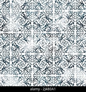 Nahtloses, marineblaues und weißes abstraktes, graues, nahtloses Oberflächenmuster für den Druck Stockfoto