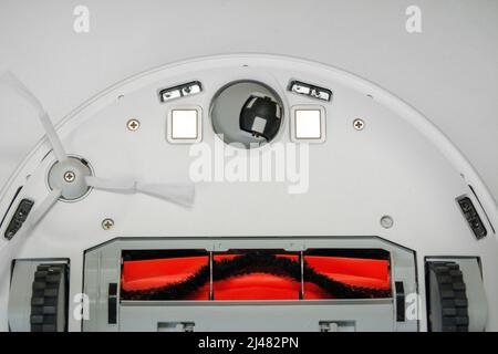 Die Frontkonstruktion eines automatischen Roboter-Vaacuum-Reinigers Stockfoto