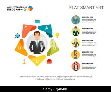 Folienvorlage „Business Modules“. Geschäftsdaten. Grafik, Diagramm, Design. Kreatives Konzept für Infografik, Bericht. Kann für Themen wie Planung, Stock Vektor