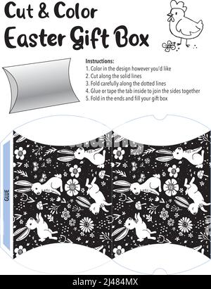 Geschenkschachtel „Cut and Colour Easter“ Stock Vektor