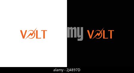 Einzigartiges und modernes Spannungs-Logo-Design Stock Vektor