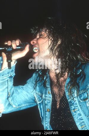 LOS ANGELES, CA - Bon Jovi im Konzert 1987 Credit: Jeffrey Mayer / Rock Negative / MediaPunch Stockfoto