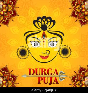 Happy Durga Puja Event Day Illustration Stock Vektor
