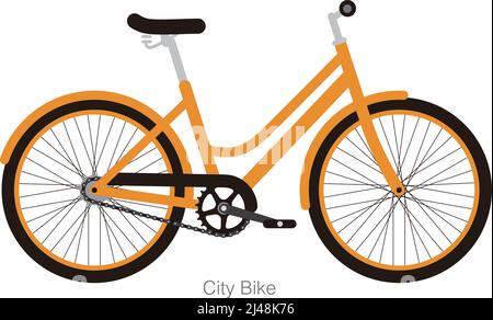 Vereinfachte Vektor-City-Fahrrad, bewegen schnelle Illustration Stock Vektor