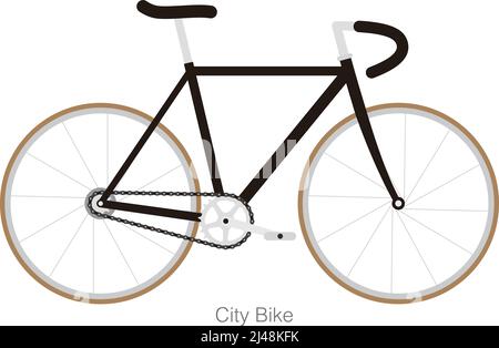 Vereinfachte Vektor-City-Fahrrad, bewegen schnelle Illustration Stock Vektor