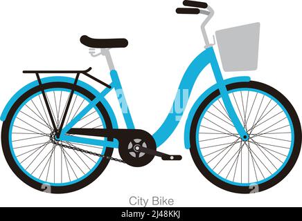 Vereinfachte Vektor-City-Fahrrad, bewegen schnelle Illustration Stock Vektor