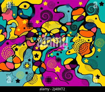 Kreatives Cover-Design. Vorlage für Social-Media-Banner. Abstrakte moderne farbige Formen, Line Arts Hintergrunddesign für Web und mobile App. Stock Vektor