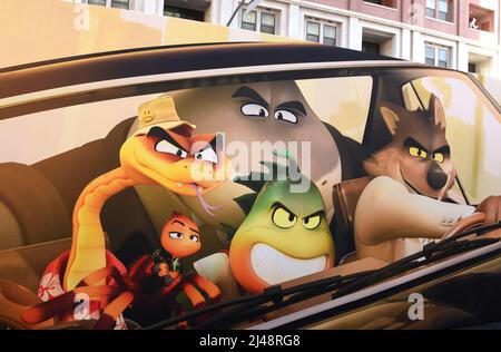 Los Angeles, California, USA 12.. April 2022 Ein allgemeiner Blick auf die Atmosphäre bei Dreamworks Animation präsentiert die Special Screening of 'The Bad Guys' im Theater im Ace Hotel am 12. April 2022 in Los Angeles, Kalifornien, USA. Foto von Barry King/Alamy Live News Stockfoto