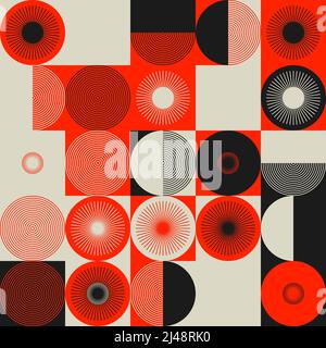 Boho Style inspirierte Vektor-Muster mit abstrakten eklektischen geometrischen Formen und Elementen gemacht. Bohemian Design Grafiken für Poster, Cover, Kunst, Gegenwart Stock Vektor