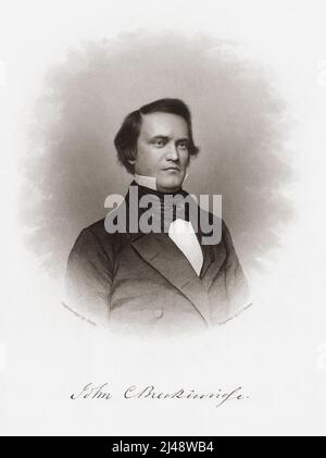 John Cabell Breckinridge, 1821 - 1875. 14. Vizepräsident der Vereinigten Staaten 1857-61 Stockfoto