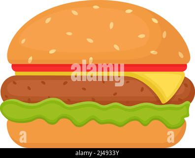 Köstliche appetitliche Burger isoliert auf weißem Hintergrund, Vektor-Illustration Stock Vektor