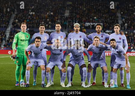 10.. April 2022; Estadio Ciutat de Valencia, Valencia, Spanien; La Liga Santander, Levante UD gegen FC Barcelona; Spieler des FC Barcelona Stockfoto