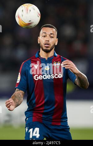 10.. April 2022; Estadio Ciutat de Valencia, Valencia, Spanien; La Liga Santander, Levante UD gegen FC Barcelona; Ruben Vezo von Levante UD Stockfoto