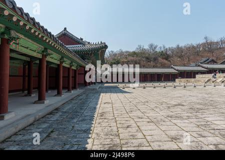 Gyeonghui Palast Gyeonghuigung wurde am 3. April 2022 von der Joseon Dynastie in Seoul, der Hauptstadt von Südkorea, erbaut Stockfoto