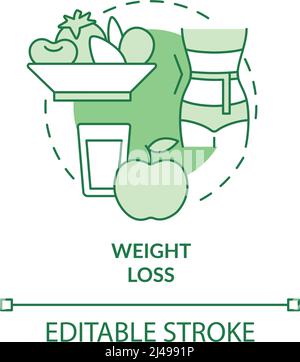 Gewichtsverlust grünes Konzept Symbol Stock Vektor