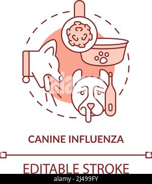 Symbol für das Konzept der Canine Influenza Terracotta Stock Vektor