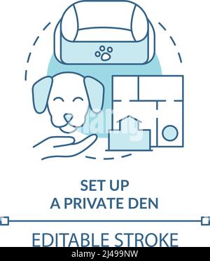 Richten Sie ein eigenes türkisfarbenes Konzept ein Stock Vektor