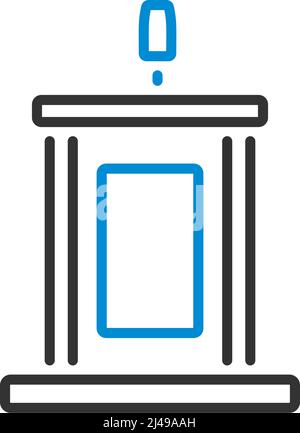 Symbol Für Zeugenstand. Editierbare Fett Formatigte Kontur Mit Farbfüllungsdesign. Vektorgrafik. Stock Vektor