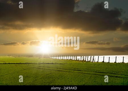 Weser bei Gewissenruh, Wesertal, Weser-Hochland, Weserbergland, Hessen, Deutschland Stockfoto