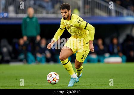 Ruben Loftus-Cheek des FC Chelsea während des UEFA Champions League-Spiels, des Viertelfinales, des zweiten Beins, zwischen Real Madrid und dem FC Chelsea spielte am 12. April 2022 im Santiago Bernabeu-Stadion in Madrid, Spanien. (Foto von Ruben Albarran / PRESSINPHOTO) Stockfoto