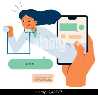 Online Medical Check Up Stock Vektor