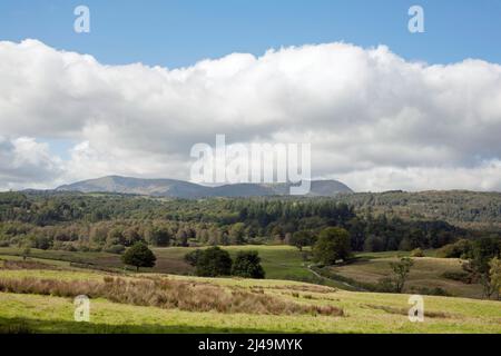 Der alte Mann von Coniston aus der Nähe von Wray Castle der Lake District Cumbria England Stockfoto