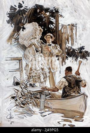 Illustration von JC Leyendecker - die Stimme im Reis (1909) Stockfoto