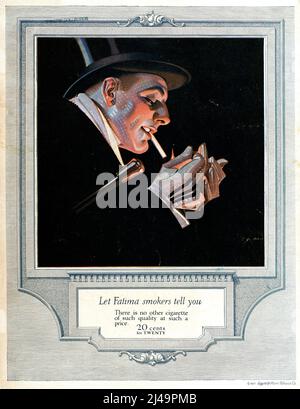 Posterentwurf von JC Leyendecker - Fatima Zigarette (1920) Stockfoto