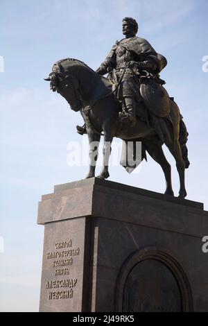 Denkmal des Großherzogs Alexander Newski in Nischni Nowgorod Russland Stockfoto