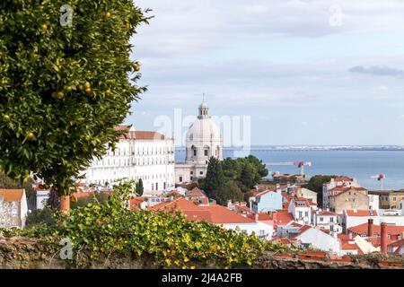 National Pantheon im Viertel Alfama, historisches Denkmal von Lissabon, Wahrzeichen von Lissabon, Portugal, Europa Stockfoto