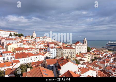 National Pantheon im Viertel Alfama, historisches Denkmal von Lissabon, Wahrzeichen von Lissabon, Portugal, Europa Stockfoto