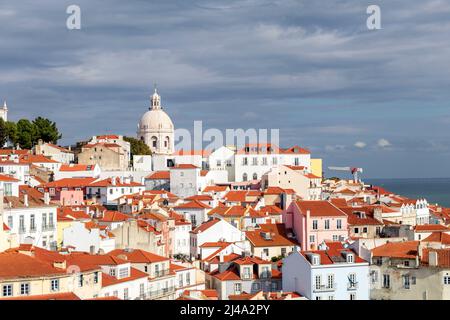 National Pantheon im Viertel Alfama, historisches Denkmal von Lissabon, Wahrzeichen von Lissabon, Portugal, Europa Stockfoto