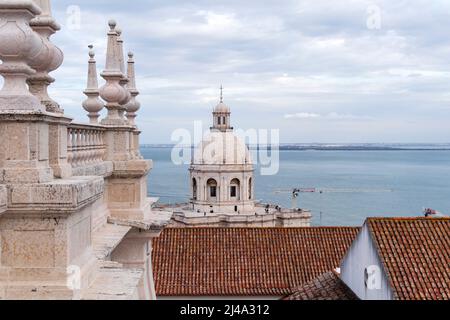 National Pantheon im Viertel Alfama, historisches Denkmal von Lissabon, Wahrzeichen von Lissabon, Portugal, Europa Stockfoto