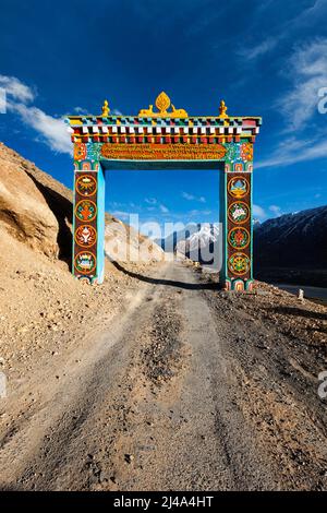 Tore von Ki gompa, Spiti Valley, Himachal Pradesh Stockfoto