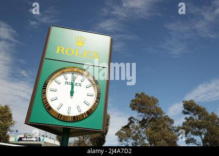 10.. April 2022, Albert Park, Melbourne, FORMEL 1 ROLEX AUSTRALIAN GRAND PRIX 2022, im Bild Impressionen vom Albert Park in Melbourne, Rolex Uhr. Stockfoto