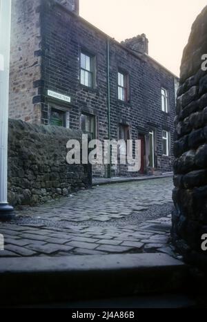 1975 Archivfoto von Vicarage Terrace, Lancaster. Stockfoto