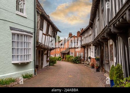 Malz Mill Lane, Alcester, Warwickshire, England. Stockfoto